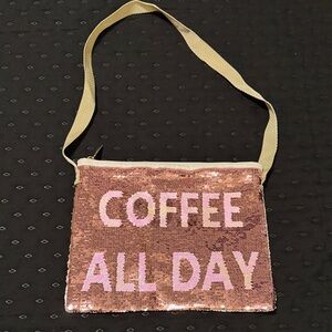 Mud Pie Pink Sequin Crossbody Bag